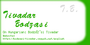 tivadar bodzasi business card